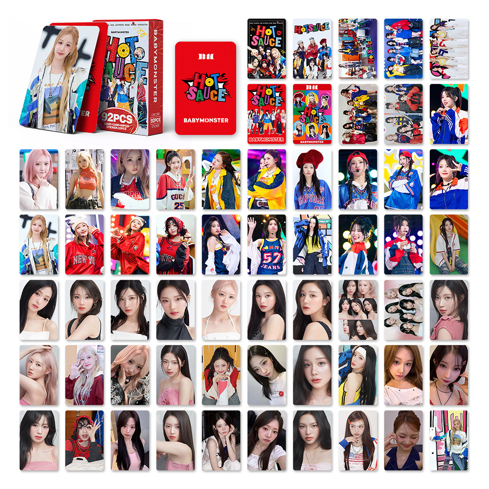 Kpop BABYMONSTER HOT SAUCE MERCH DROP Boxed Card 92pcs/Set High