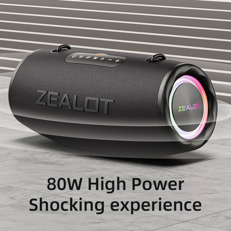 ZEALOT-S87 Portable Bluetooth Speaker, 80W Stereo Sound with XBass