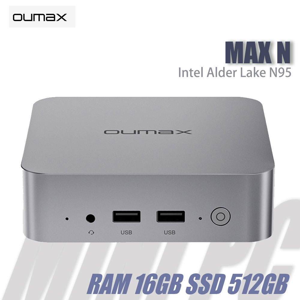OUMAX MAX N Office Mini Pc Intel N95 8GB 16GB DDR4 256GB 512GB SSD
