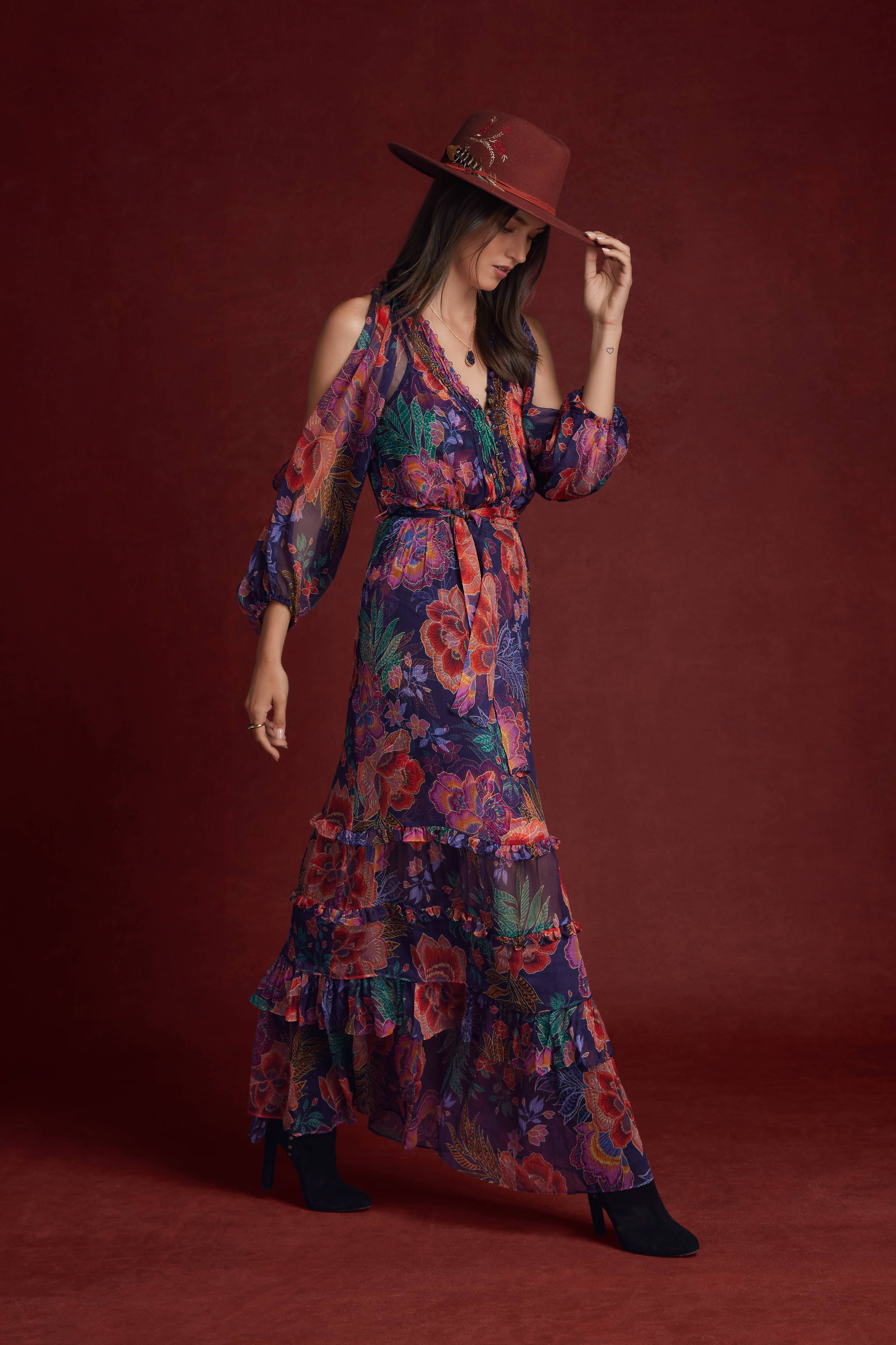 Buy ASHLEE COLD SHOULDER MAXI DRESS | Johnny Was