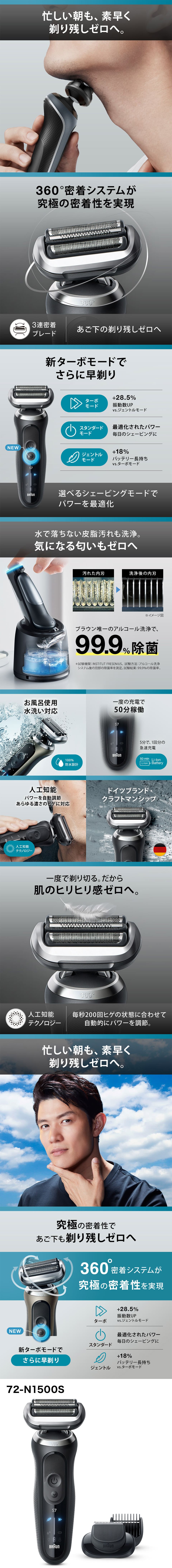 メンズシェーバー シリーズ7 電気シェーバー 単体モデル ヒゲトリマー