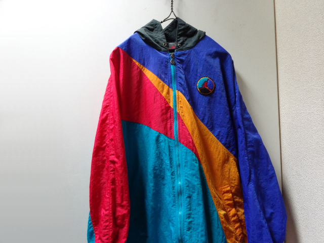 90'S NIKE AIR JORAN MULTI COLOR ZIP UP NYLON JACKET（ナイキ エア