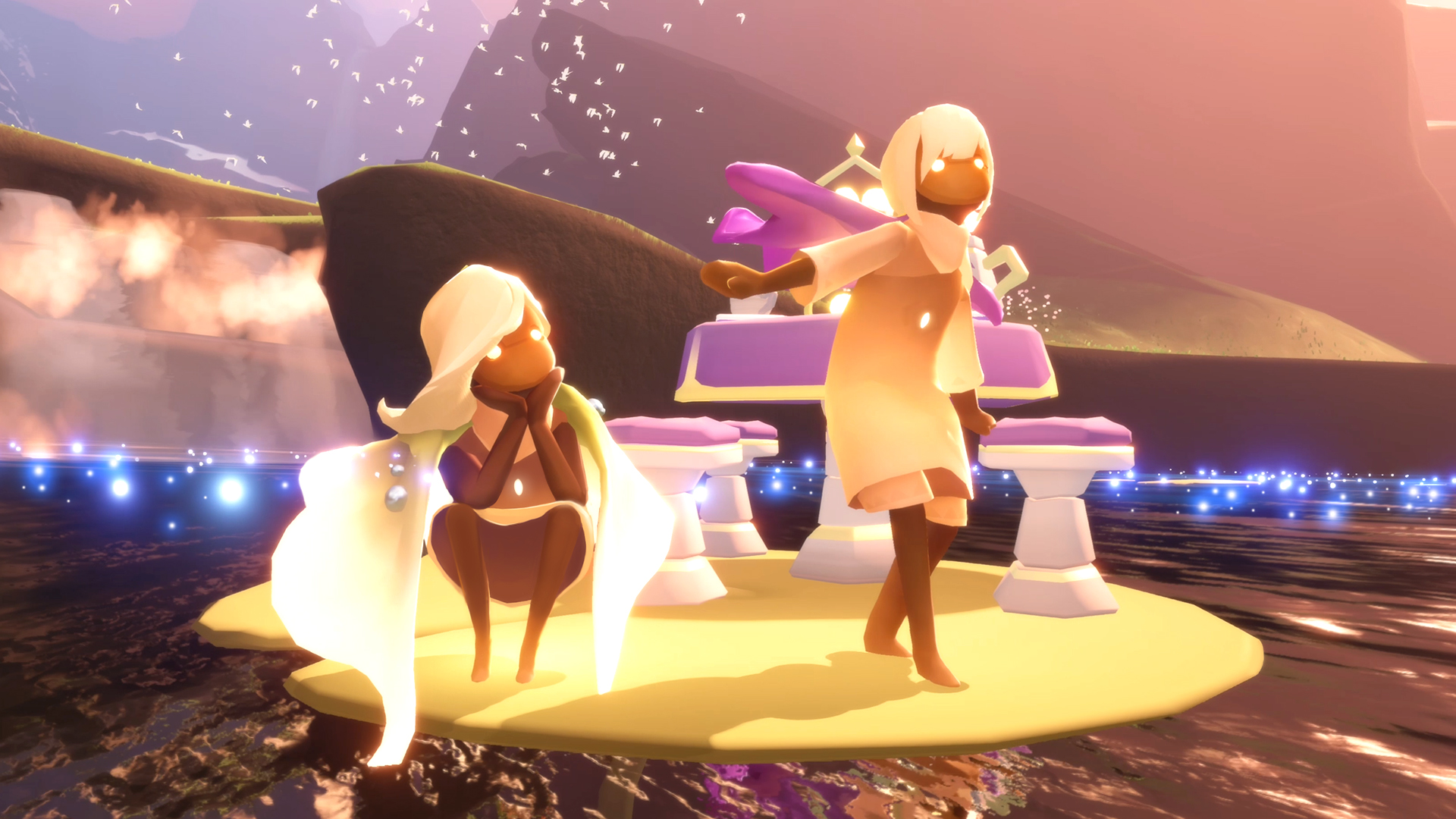 Sky 星を紡ぐ子どもたち 花笑むティーセット ピンバッジ ピンバッジ 花