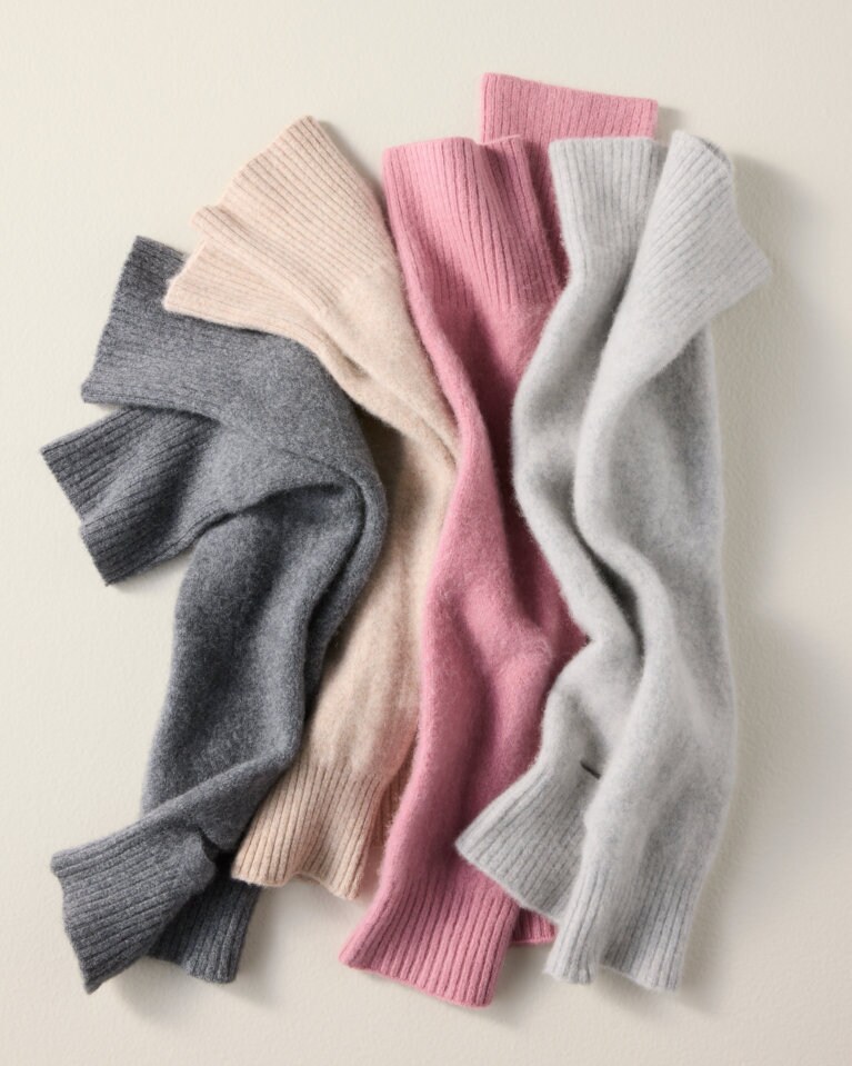 Brushed-Cashmere Leg Warmers | Garnet Hill