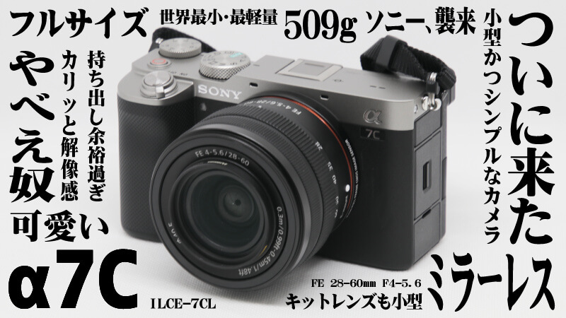SONY α7C】超小型！フルサイズ・ミラーレス一眼をついに購入したよ