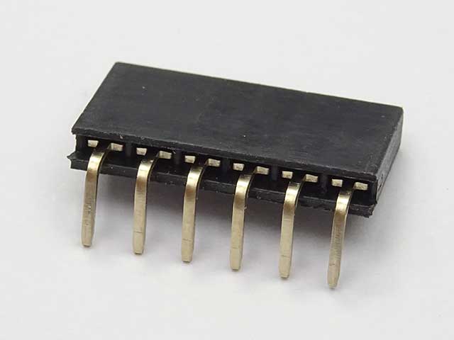 L型ピンソケット 1×6(6P): ケーブル・コネクター 秋月電子通商-電子