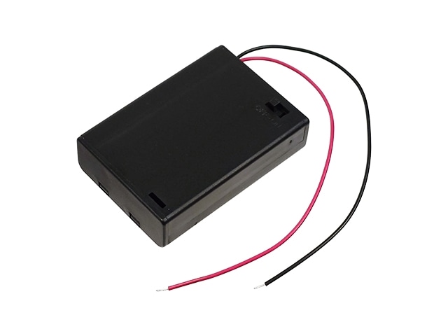 電池ボックス 単3×3本 リード線・フタ・スイッチ付: ケース・ネジ