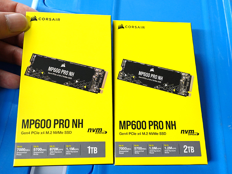 CORSAIRのPCIe 4.0 SSD「MP600 PRO NH」「MP600 GS」が入荷、8TBも用意