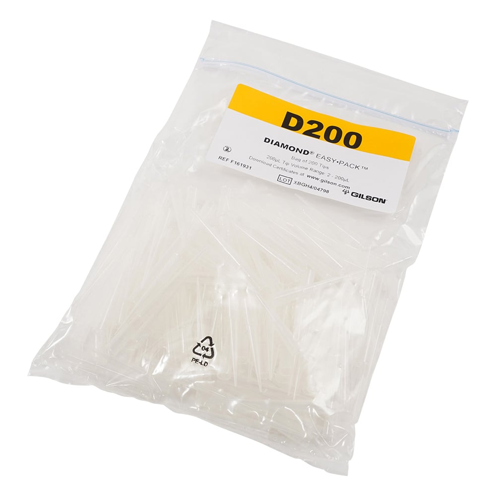1-6857-08 ダイアモンドチップ D200 EasyPack 未滅菌 2～200μL 200本×5
