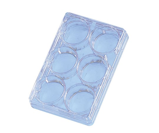 2-5464-02 マルチディッシュ 丸型（6ウェル）1箱（1枚×75袋入） 140675