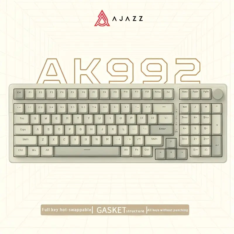 AJAZZ AK992 Retro Wired Mechanical Keyboard, 98-Key Full Layout