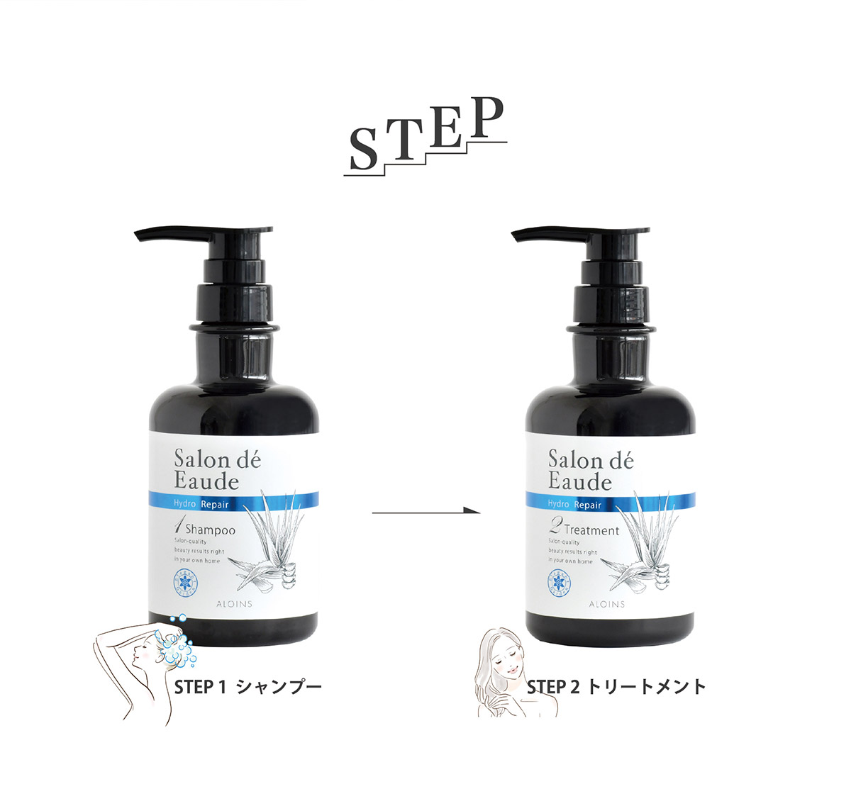 アロエ成分配合】乾燥・うねりを抑え艶髪に/サロン・ド・オーデ