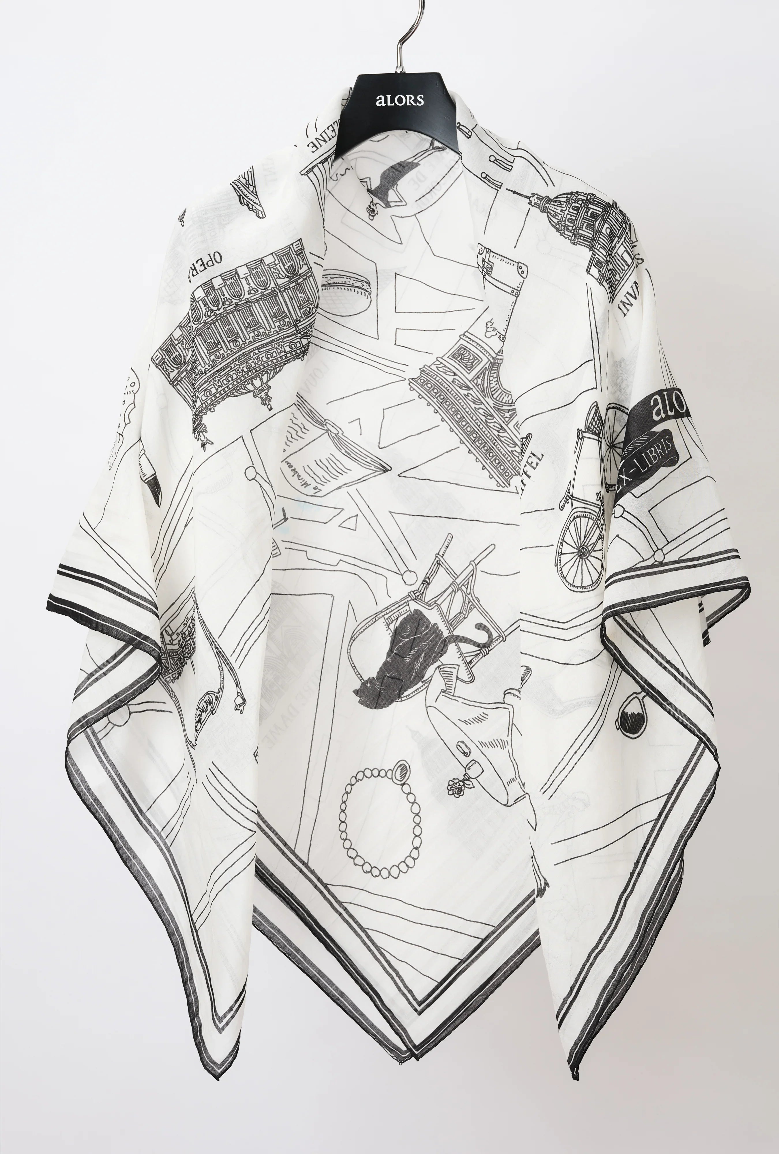 Foulard Ex-libris Paris x aLORS -une collaboration d'exception