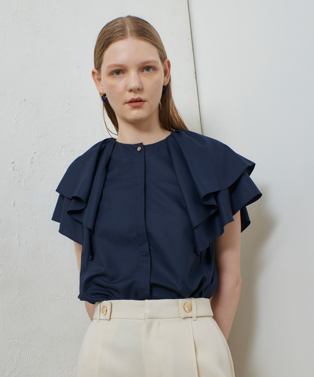 レイヤーラッフルスリーブブラウス|allureville OFFICIAL SITE