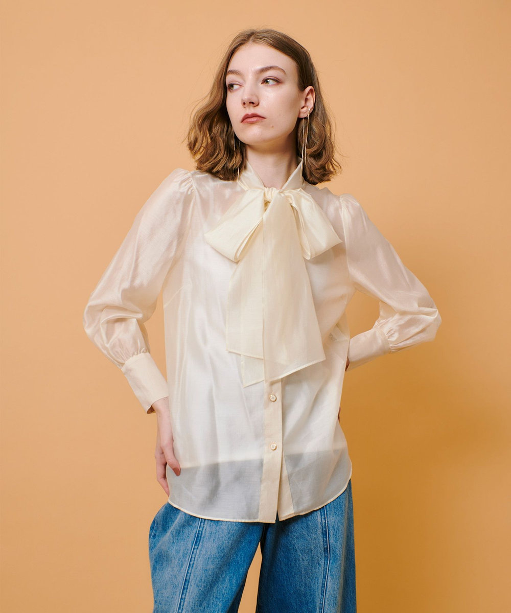 オーガンザボウブラウス|allureville OFFICIAL SITE / ONLINE SHOP