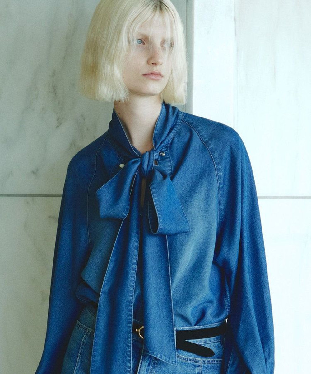デニムボウブラウス|allureville OFFICIAL SITE / ONLINE SHOP