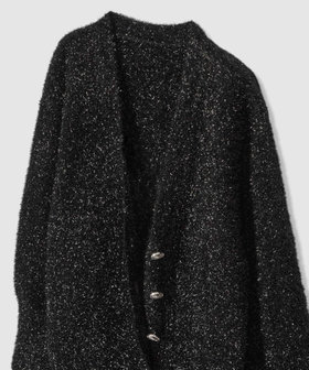 LOULOU WILLOUGHBY】フィルムラメミドルカーディガン|allureville