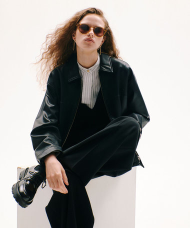 フェイクレザーステンカラーブルゾン|allureville OFFICIAL SITE