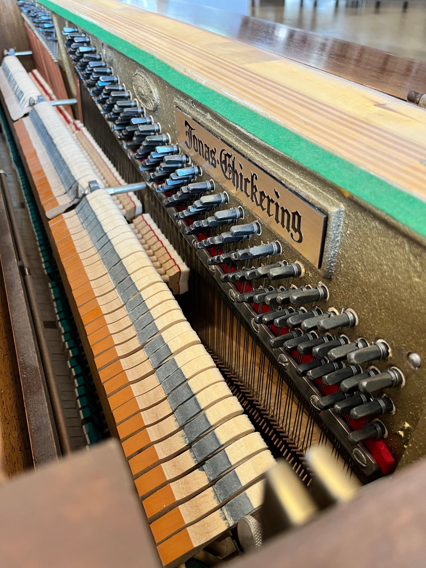 Used Upright Piano, Chickering Spinet Piano | Satin Oak – Alamo
