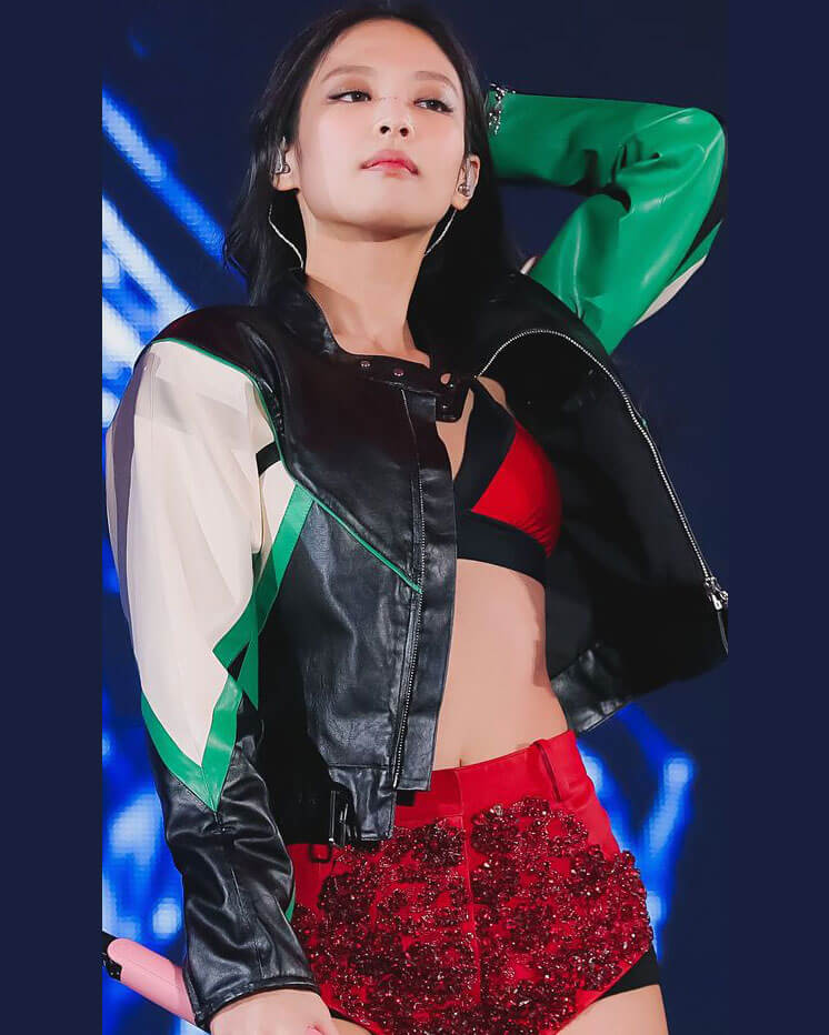 Blackpink Born Pink Jennie Cropped Leather Jacket – AlexGear