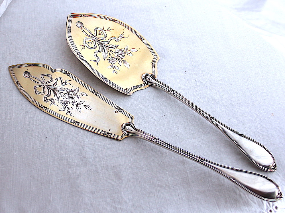 Sold：フレンチシルバー、リボンのアイスクリームサーバー | アリス