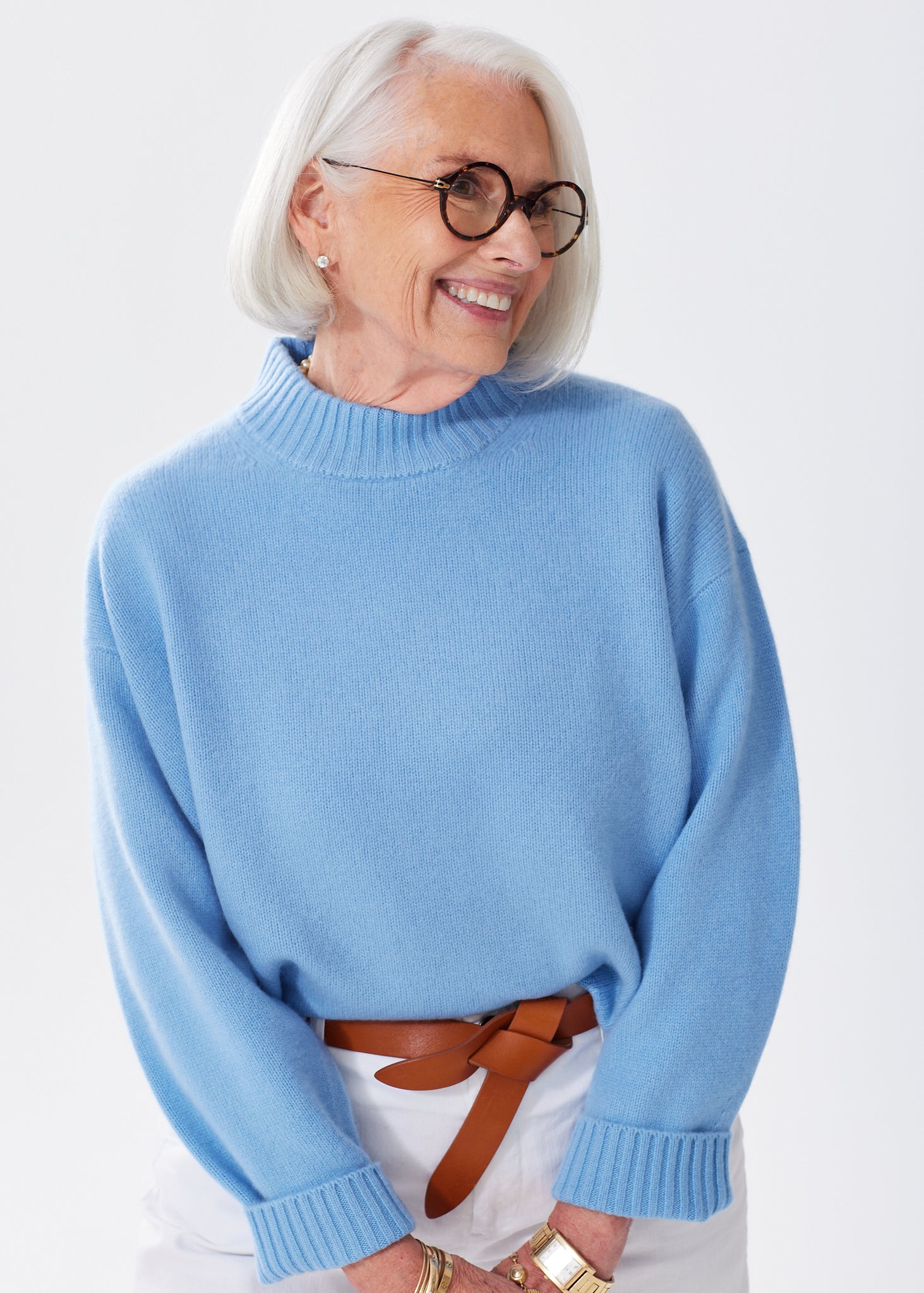 Women's Oversized Cashmere Crewneck Sweater – Alice Walk
