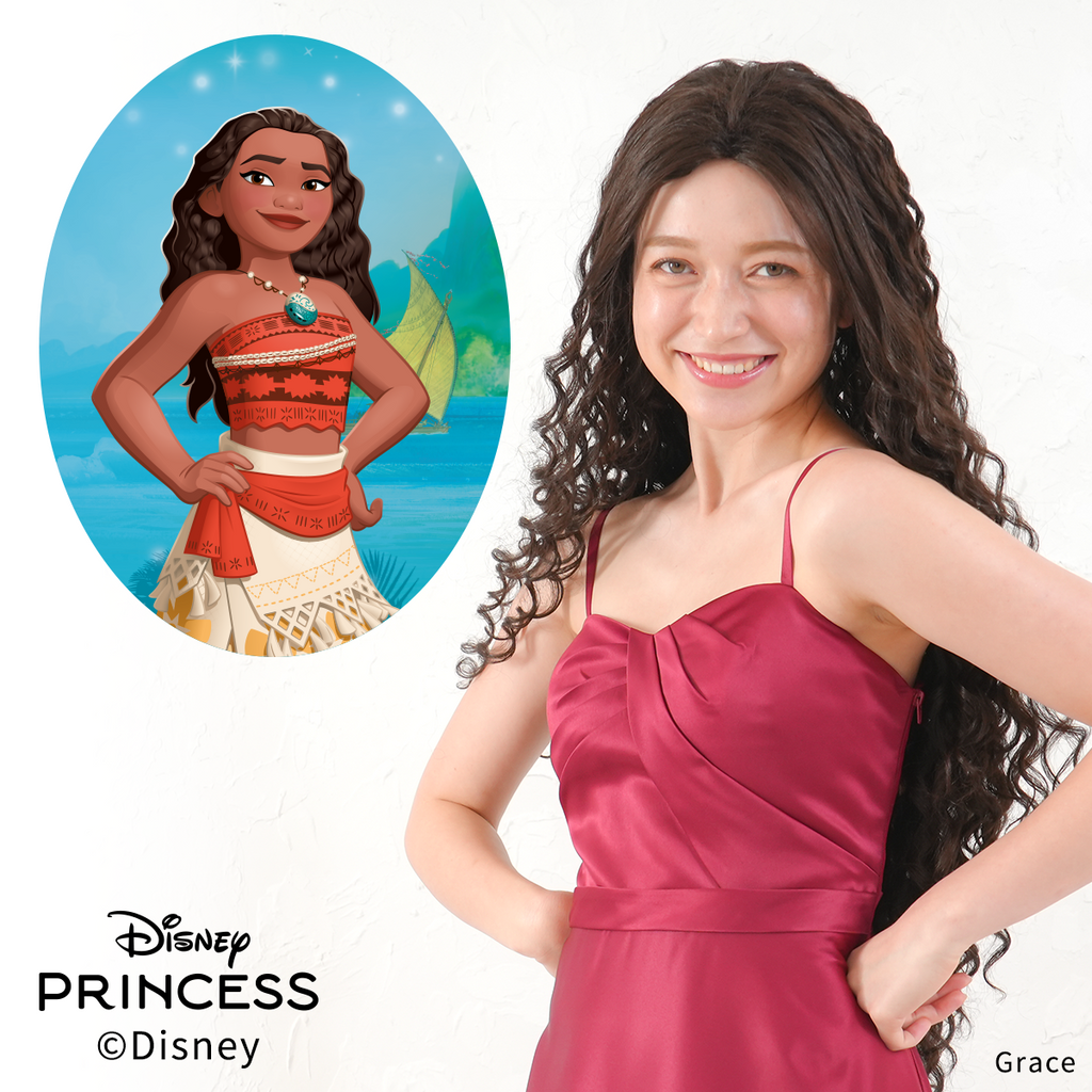 ゆ*う様 【即納】Dハロ モアナ 衣装 ウィッグ付き モアナ コスプレ衣装