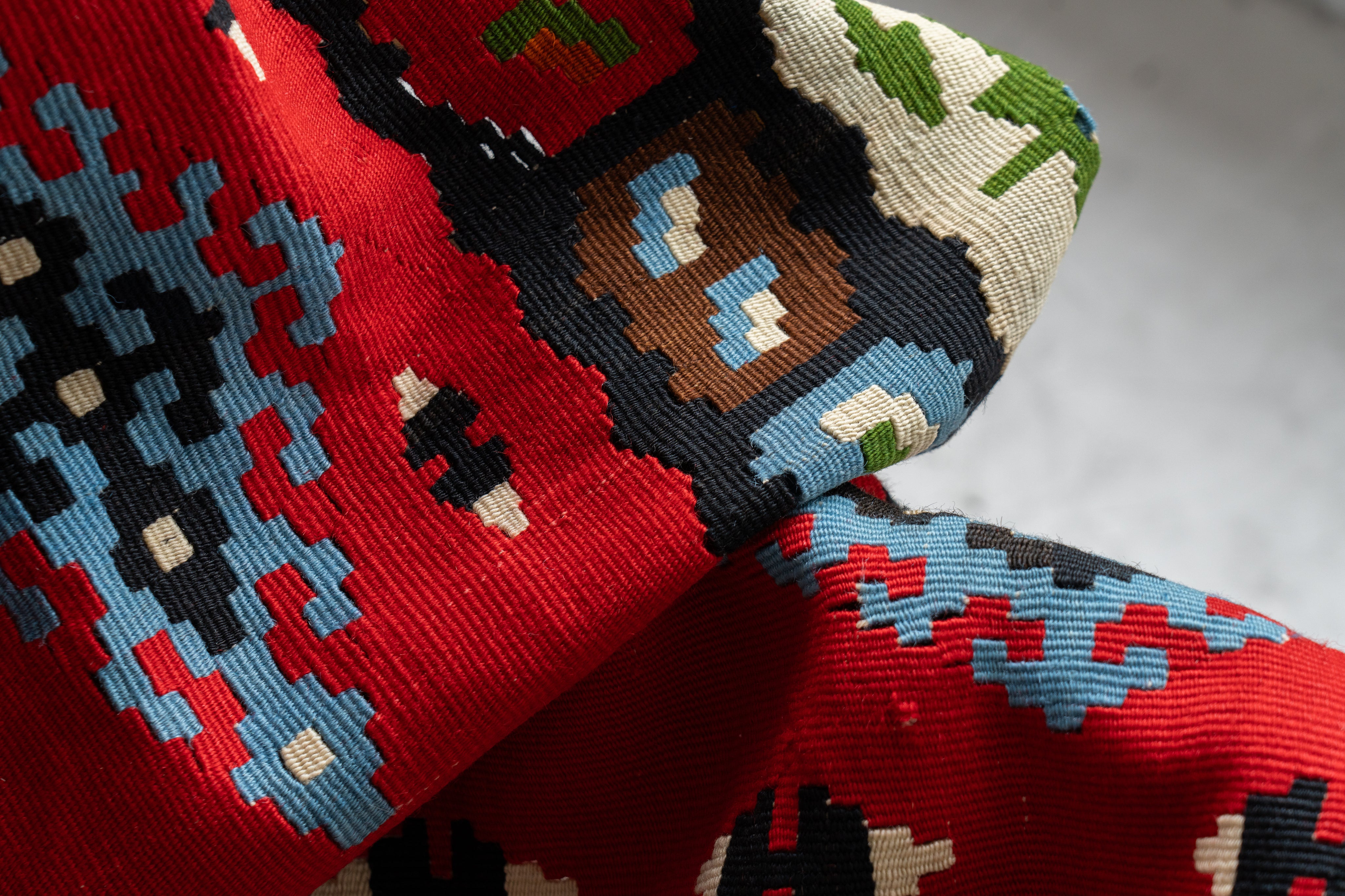 トルコ産 1980年代 ヴィンテージラグ】トルコキリム-ヴィンテージラグ