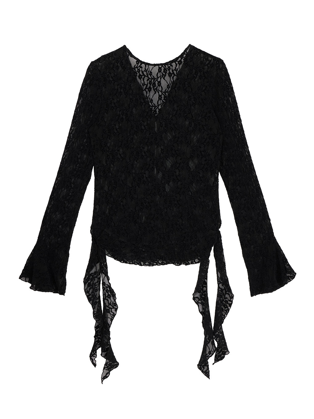 UND 2WAY CUT LACE FRILL TOP