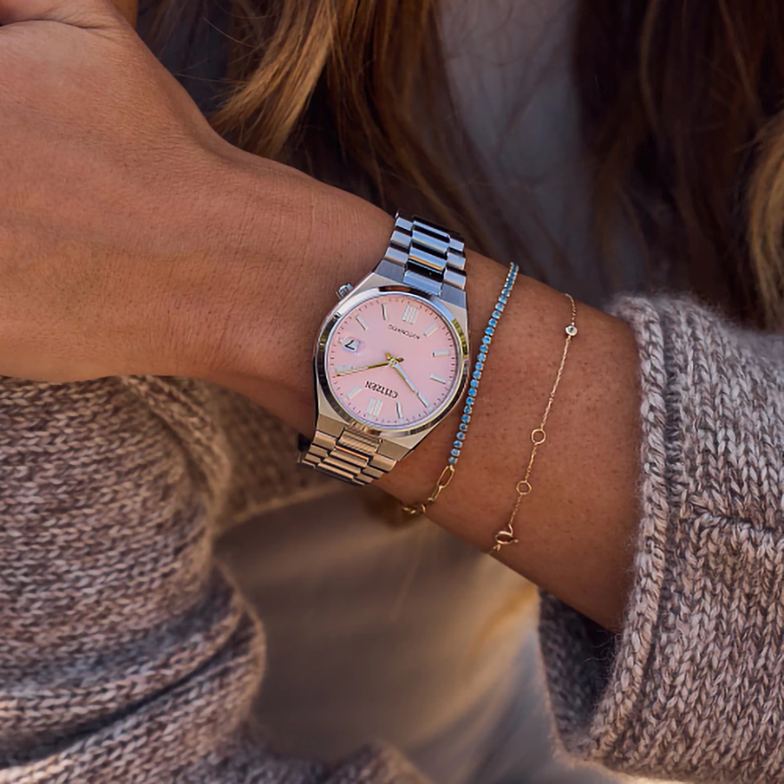 Citizen Tsuyosa 37mm Pink Dial Automatic Watch | NJ0200-50Z – Ann