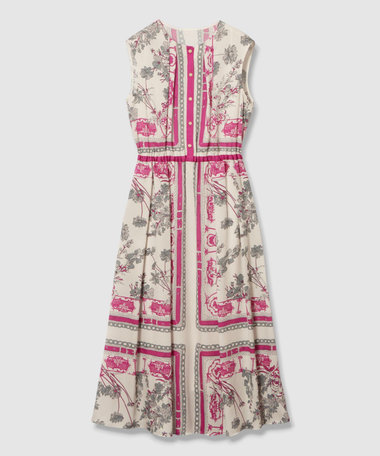 スカーフプリントタック ワンピース|ANAYI OFFICIAL ONLINE STORE