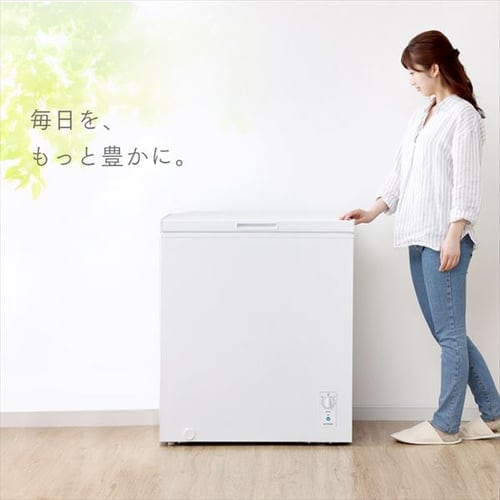 アイリスオーヤマ 冷凍庫 上開き式冷凍庫 142L ホワイト ICSD-14A-W