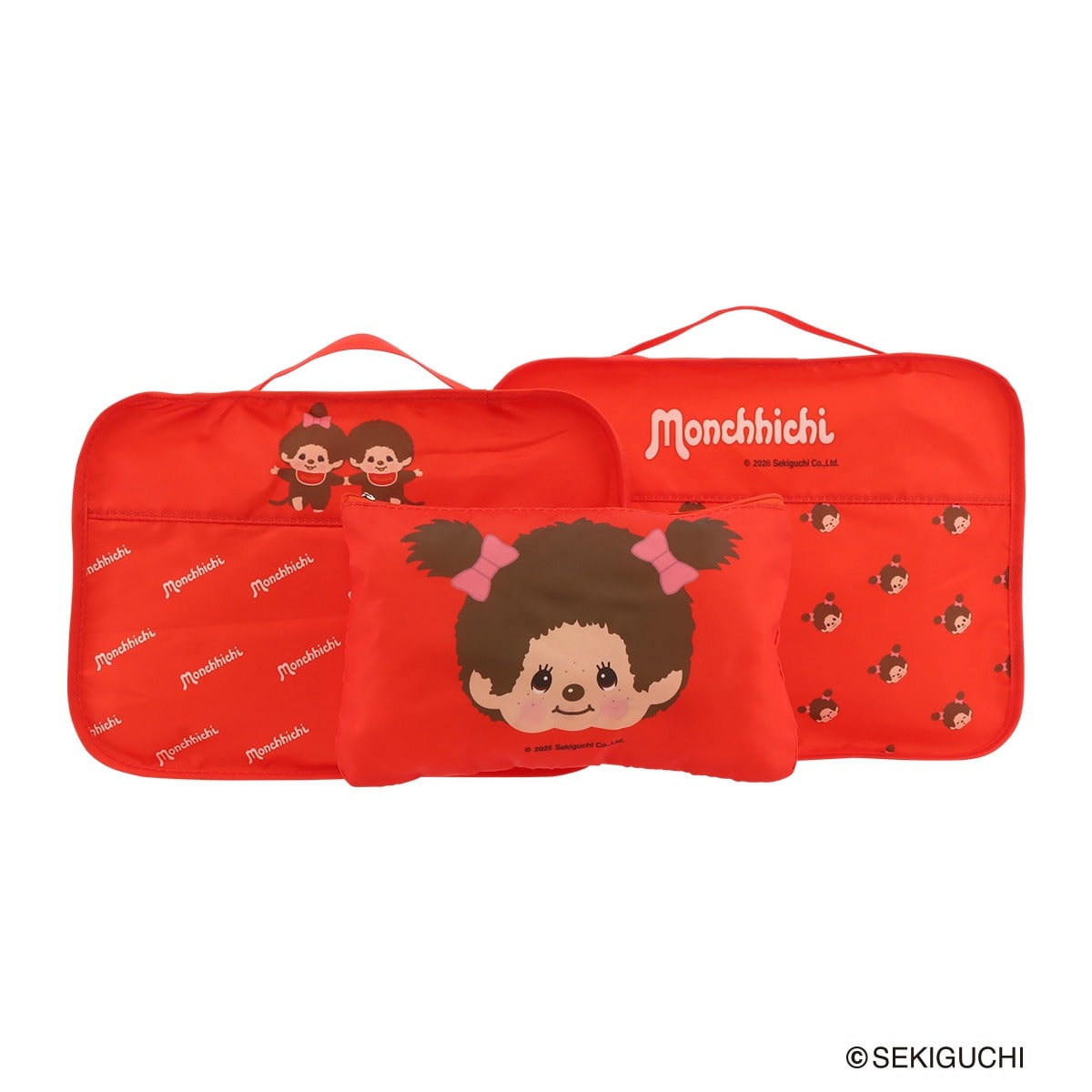 monchhichi モンチッチ トラベルポーチ 3点セット モンチッチちゃん
