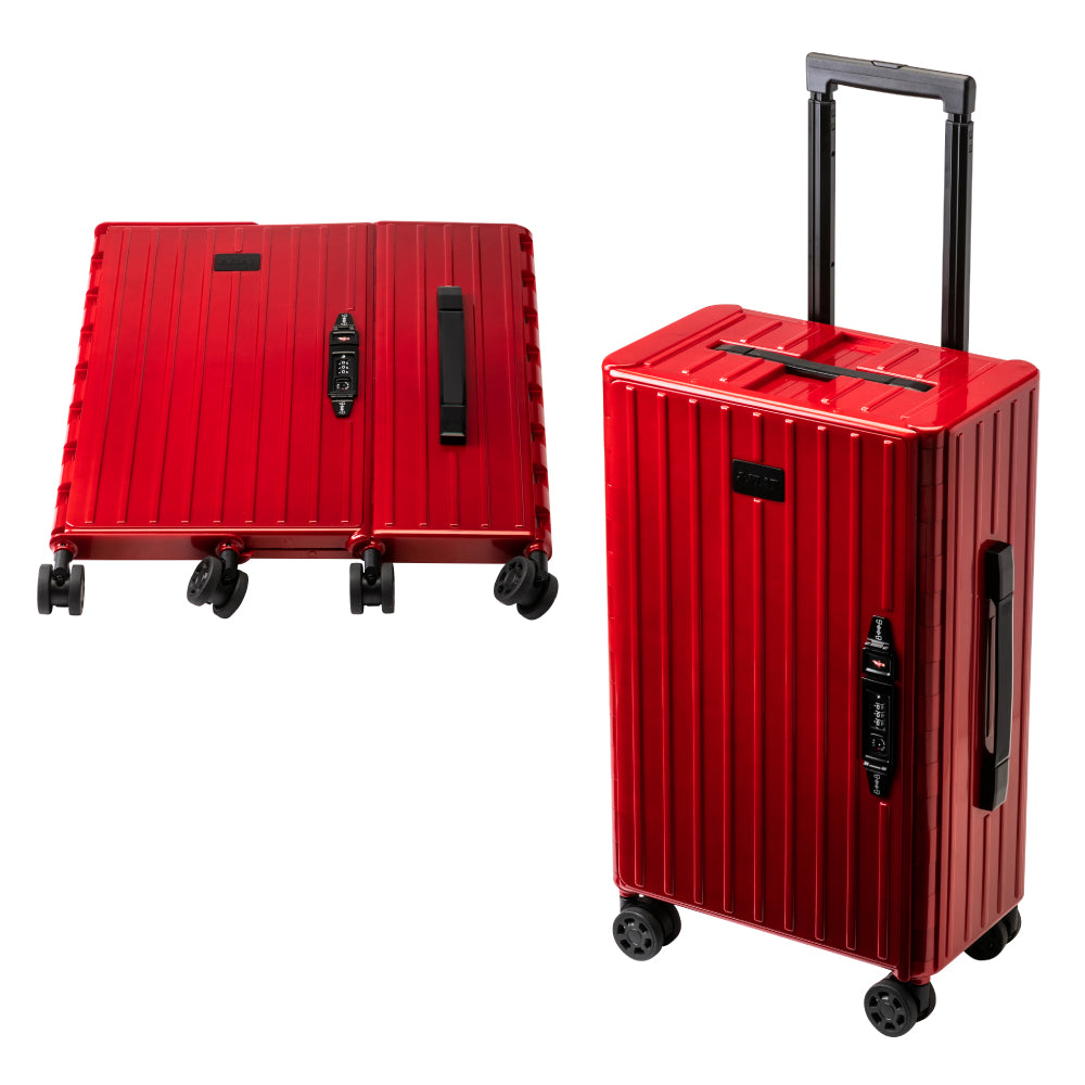 &.FLAT（アンドフラット）｜折り畳みキャリーケース - メタリック