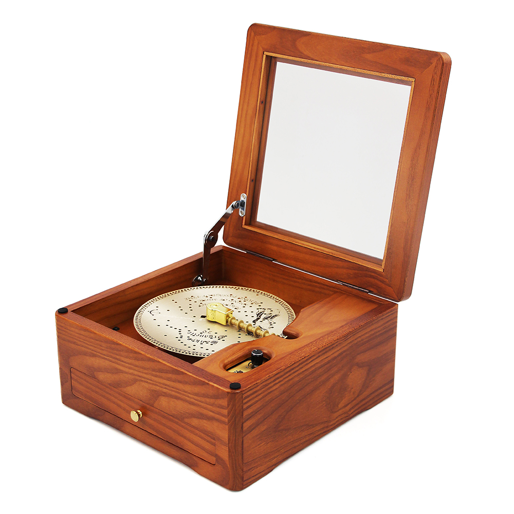 JOBINRomance スイス製 高級オルゴール 木製 多枚ディスク付 完動品