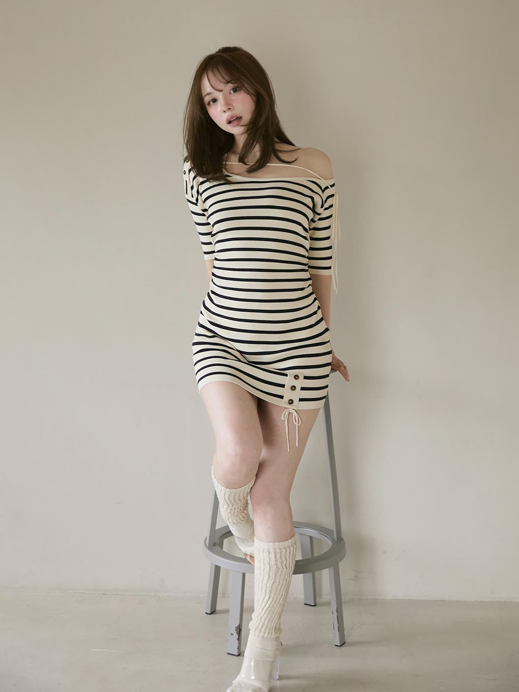 ANDMARY】Connie ribbon mini dress