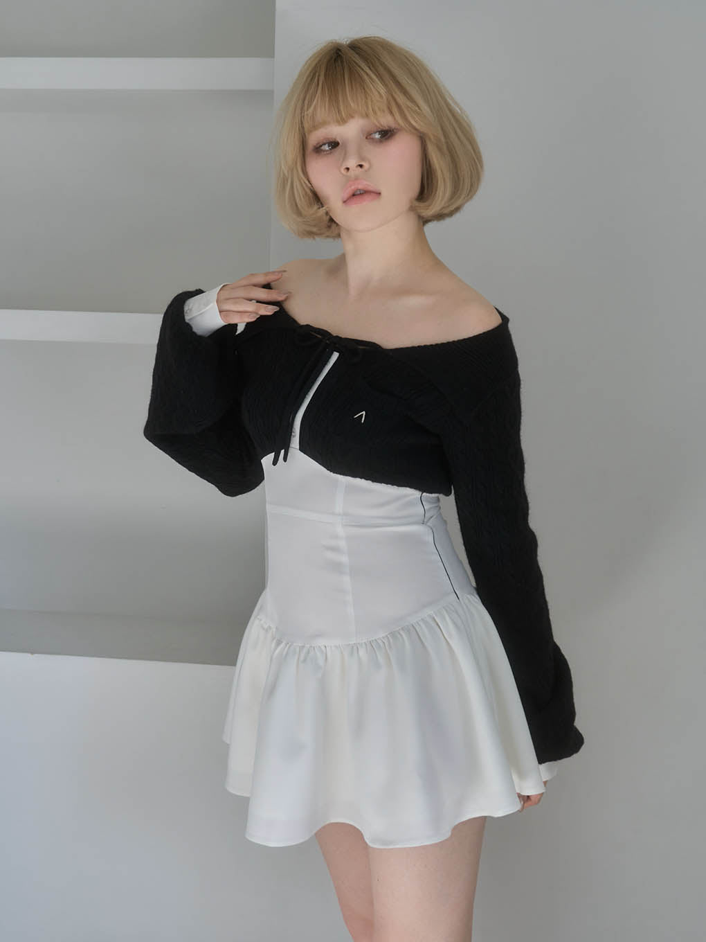 Tess blouse mini dress