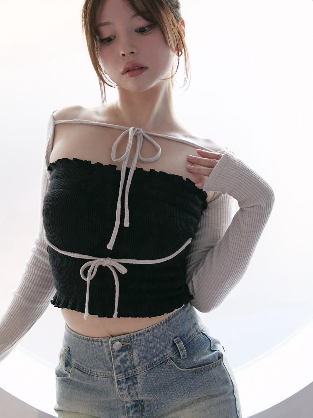 ANDMARY】Mei shirring tops