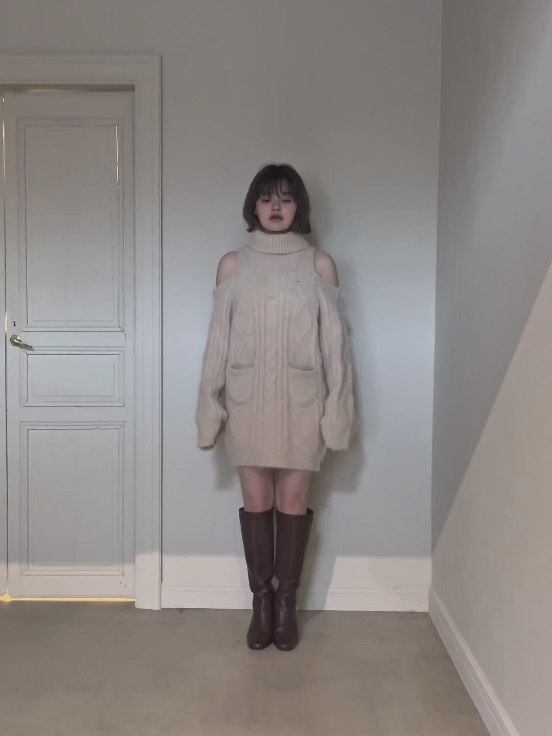 ANDMARY】Allyn cable knit dress