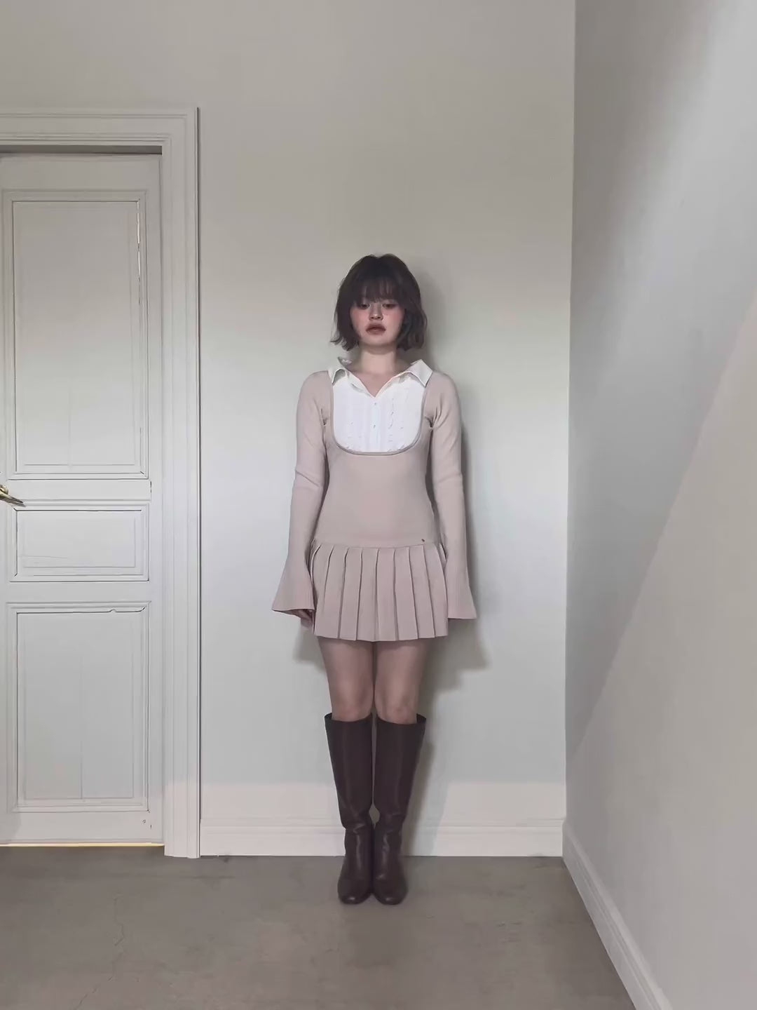 ANDMARY】Lotta frill mini dress