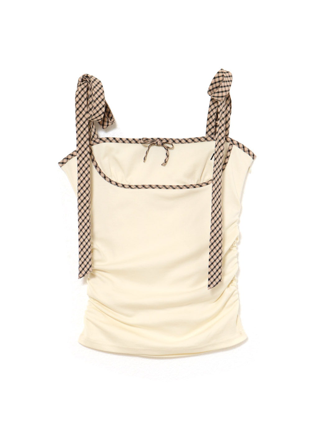 ANDMARY】Alice check ribbon tops