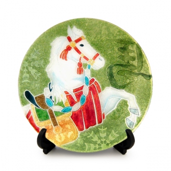 飾皿・40丸干支 午(ウマ)「安藤七宝店オンラインショップ」