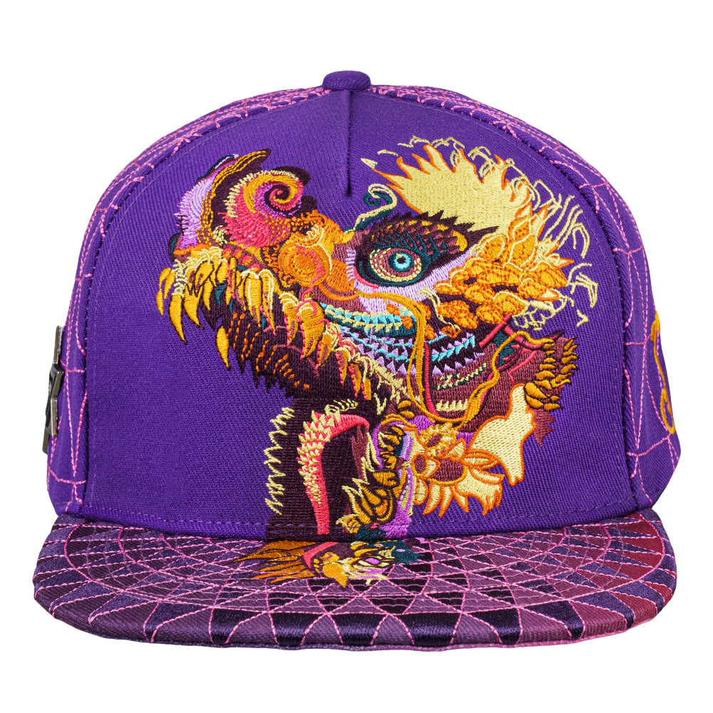 Humming Dragon Purple Snapback Hat x Grassroots California