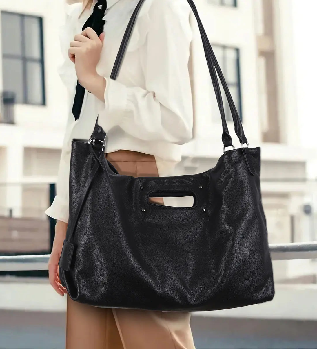 Urban Commuter Vegan Leather Tote/Shoulder Bag – Angelkiss Bag