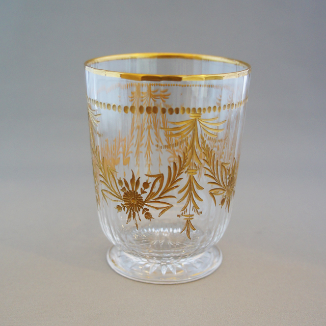 オールドバカラ「金彩装飾 ゴブレット 高さ8.5cm」《アンティックかとう》