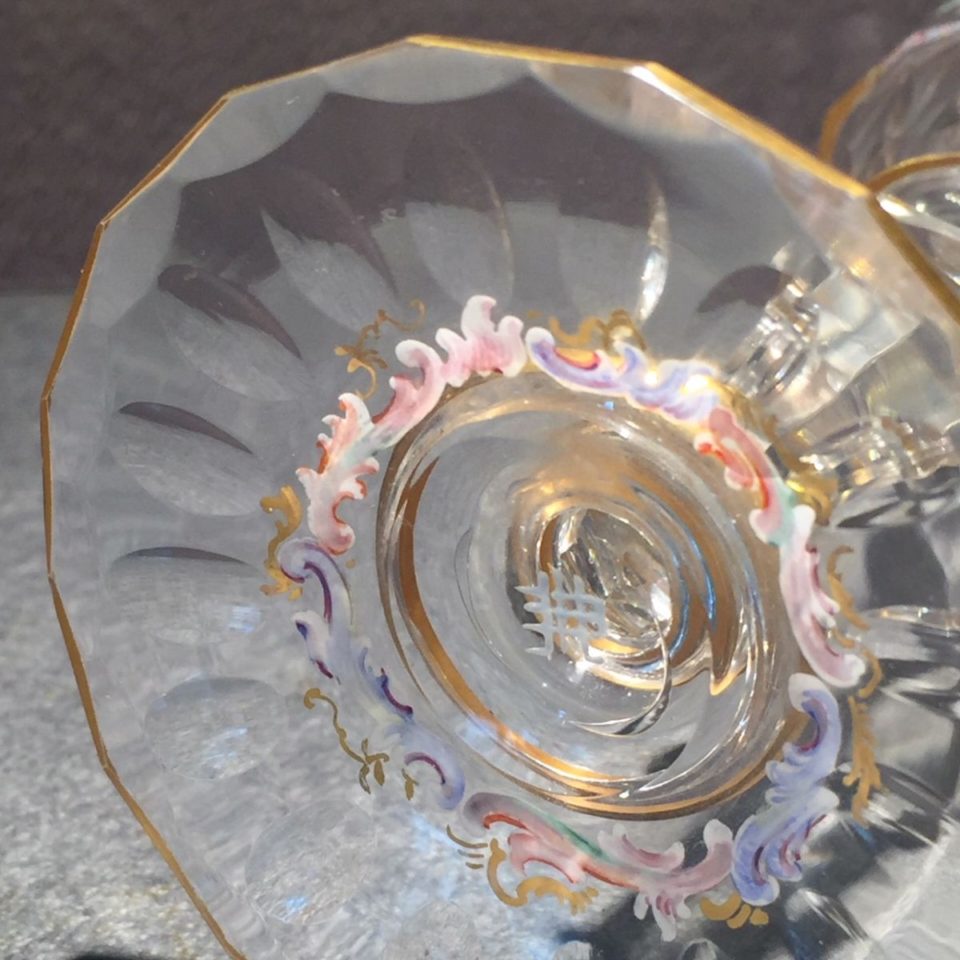 ロブマイヤー「ロブマイヤー エナメル彩 ワイングラス」《アンティック