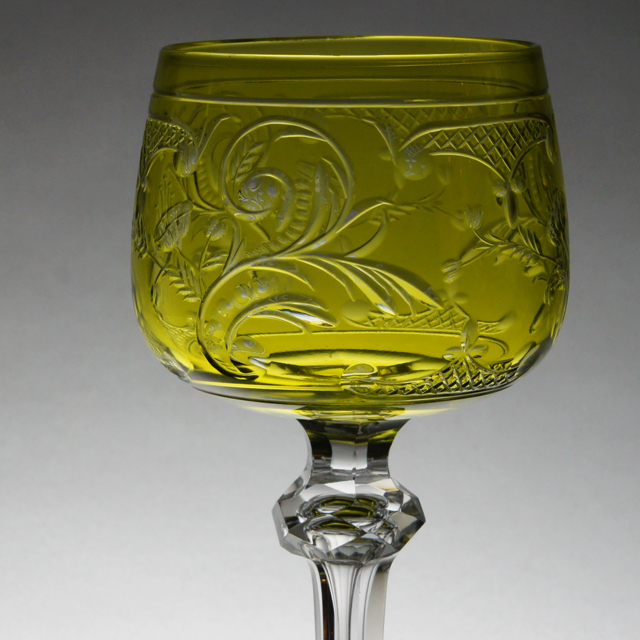 Baccarat バカラ ツァー グラス ワイングラス イエロー 27㎝ 箱付 □未