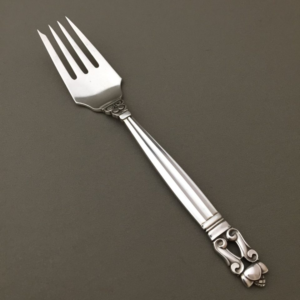 ジョージ・ジェンセン「“Acorn” サラダフォーク 長さ16.7cm