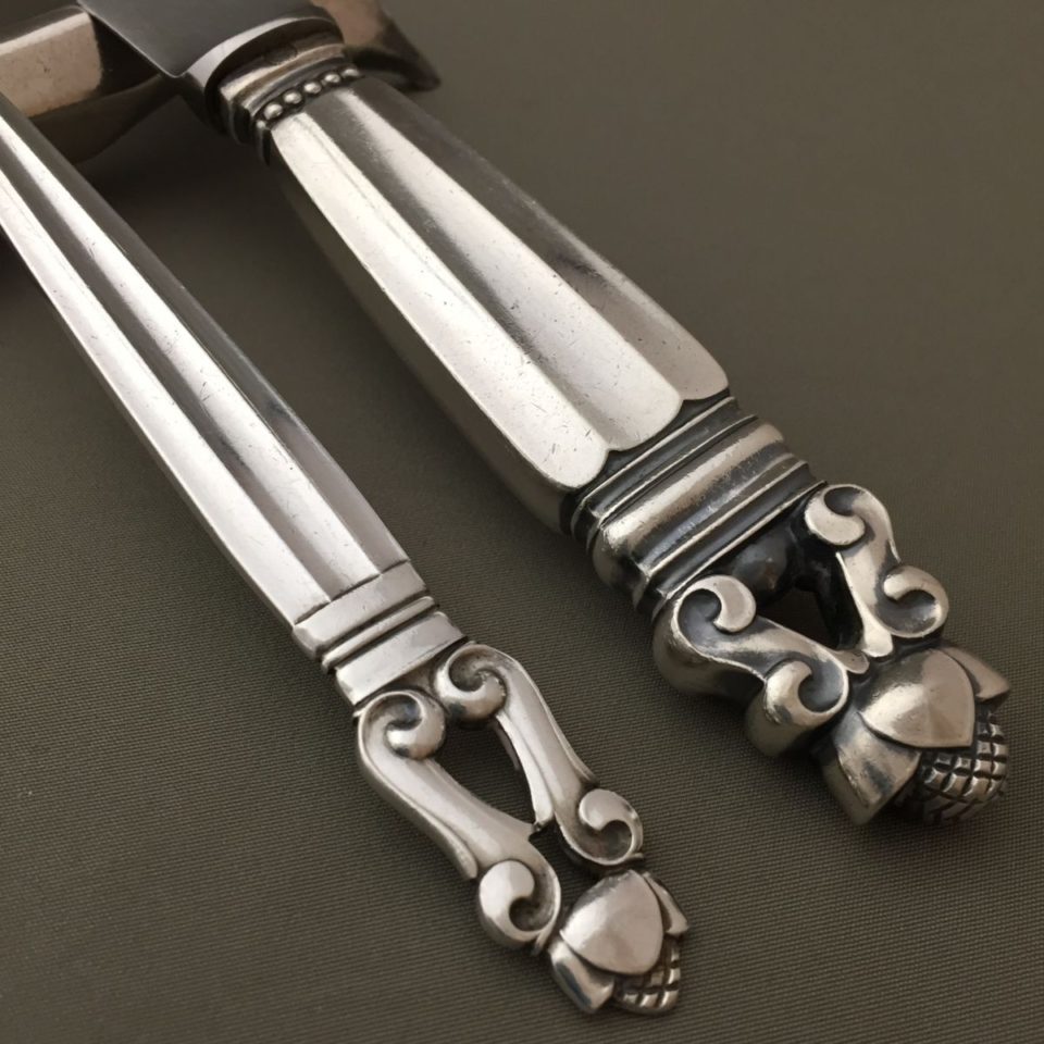 ジョージ・ジェンセン「“Acorn” ディナーフォーク&ナイフ セット