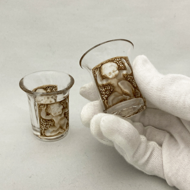 生命の芸術☆ラリック アンファン ショットグラス 4個セット